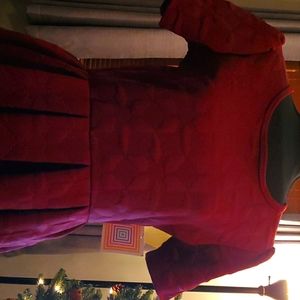 Maroon soft stretchy formal/ casual dress mid leg